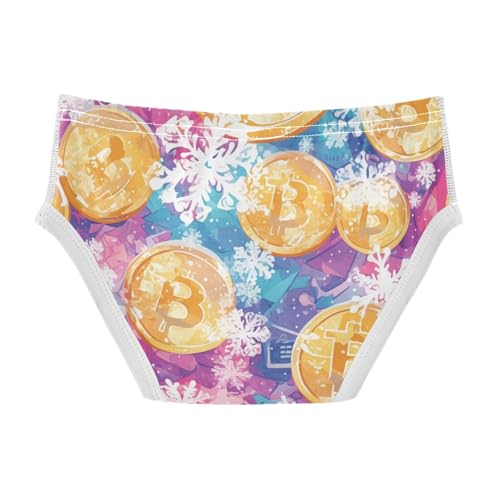 KLL Flying Bitcoins and Snowflakes Baby Boys Comfort Underwear Briefs Cute Children Panties2