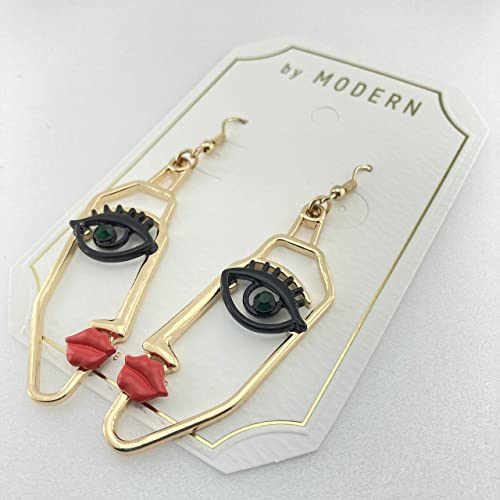 Artistic Face Drop Earrings - Elegant Statement Accessory for Women4