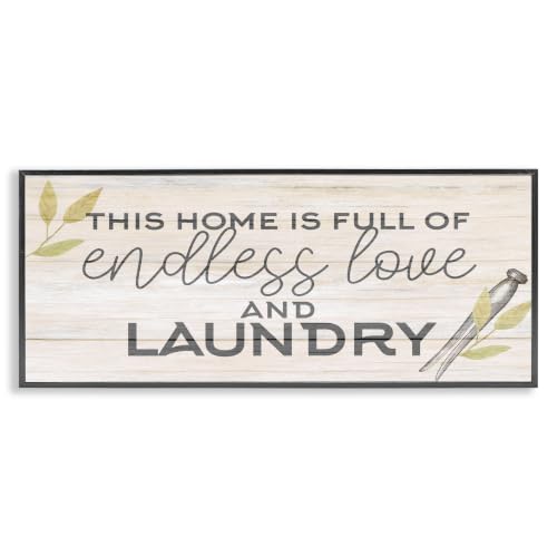 'Rustic Home Laundry Clothespin Sign Botanical'| Framed Giclee Art