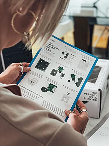 Steady Home Self-Watering Wall-Mounted Planter Indoor/Outdoor Decor With 4 Pots (Black) #TOP2