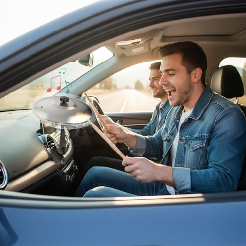 Auerllcy Car Vent Mini Crash Cymbal 2‑Pack | Alloy‑Steel Clip‑On Car Dashboard/AC Vent Drum Cymbals for All Vehicles | Fun Gift for Drummers, Music‑Lovers & Commuters by Auerllcy - Image 3