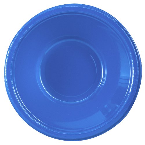 Creative Converting 20 Count Touch of Color Plastic Bowl, 12 oz, True Blue