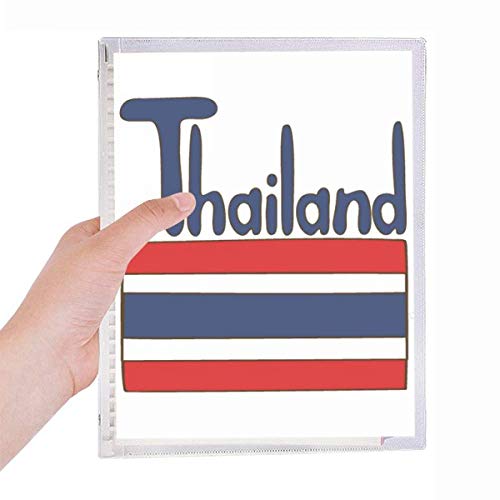 Cahier à spirale rechargeable drapeau Thaïlande avec couverture rigide