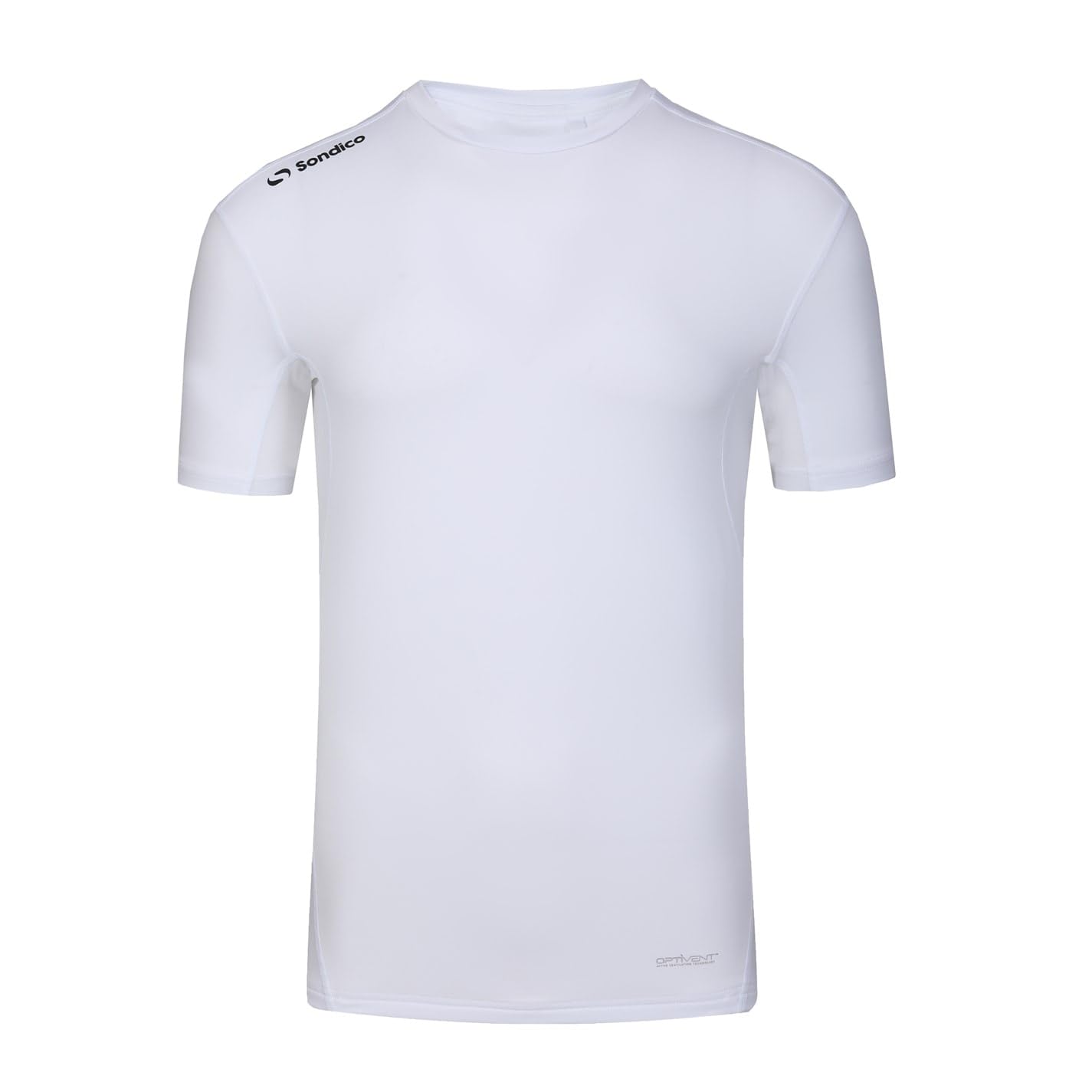 Sondico Mens Core Base Layer Top Short Sleeve Compression Fit Sports T Shirt Tee White XS
