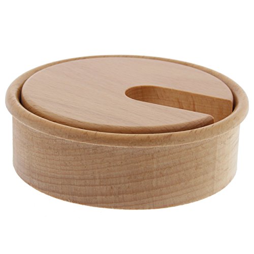 ToniTec – Cubierta para pasacables (Cable lata Madera Arce roble haya cereza lacado 80 mm de diámetro