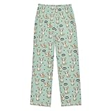 Yuiboo Comfy Pj Bottoms Sleepwear Chihuahua Dog Lounge Pajama Pants Gifts With 2 Pockets 13-14Y