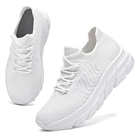 ELAPHURUS Chaussures de Sport en Mesh pour Femmes Chaussures de Fitness Chaussures de Course Légères, A Blanc, 39 EU