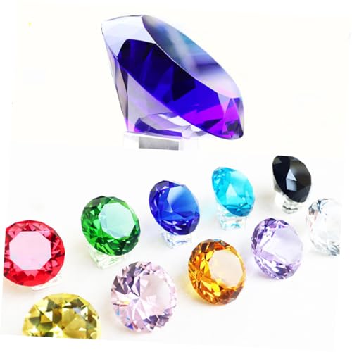 Gemas de cristal verde Yardwe de 2 piezas para decoración de bodas 7