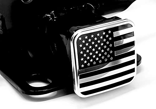 Mull Usa Flag Metal Hitch Cover Plug (Fits 1.25" Receiver, Chrome) #TOP4