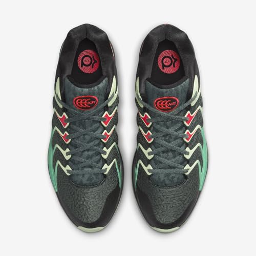KD17 Basketball Shoes (FJ9487-002, Black/Vintage Green/Night Forest/Bright Crimson) Size 12
