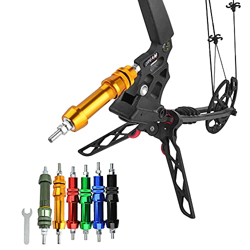 AMEYXGS Archery Bowfishing Reel Seat Spinning Aluminum Alloy Reel Seat Mount for Compound Bow Recurve Bow Spinning Reels Accessory (Yellow)