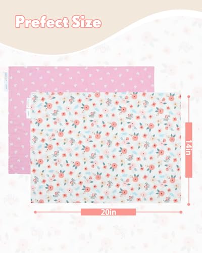 Image of ALVABABY Toddler Pillowcases Fits 14x20in,13x18in Kids Cotton Baby 2 Packs Envelope Kids Pillow Cover for Boy Girl Sleeping Travel 2L-FTP17A