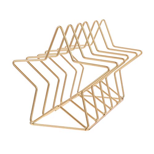 Étagère à livres en métal or range-revues moderne pour le bureau