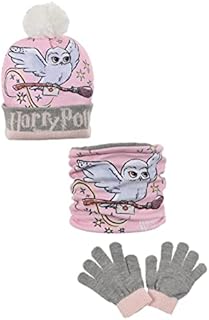 Harry Potter Hedwig Hat, Gloves and Tube Scarf Set