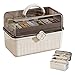 Caja Organizadora de Medicamentos Grande de 3 Niveles – Botiquín Portátil para Casa, Oficina o Viaje,Caja de Plástico Resistente para Pastillas, Primeros Auxilios, Cosméticos y Más, 29.5×20.5×19 cm