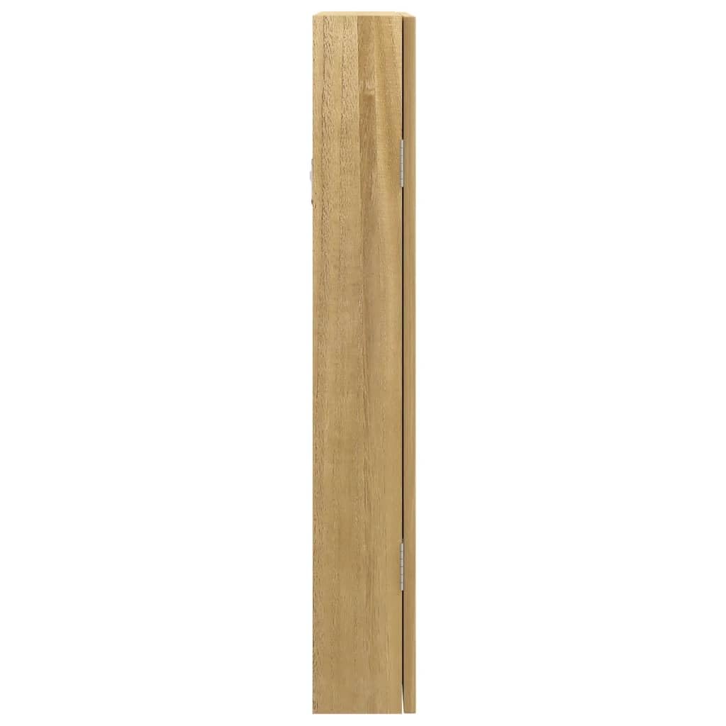 Szafka na biżuterię z lustrem montaż ścienny 37,5 x 10 x 67 cm, zamykana szafka z lustrem z 2 szufladami, hakami i półkami z materiału drewnopochodnego, w zestawie 2 klucze