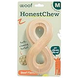 WOOF HonestChew Dog Toy Infinity - Durable Dog Chews - Made with Natural, Plant-Based Ingredients - Splinter-Resistant - Safer Than Dog Bones - Medium