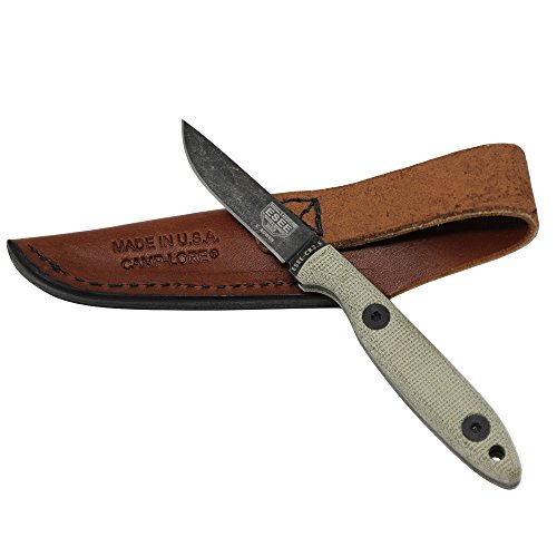 ESEE Knives Cody Rowen CR2.5 Hunting Camping Fixed Blade Knife w/Leather Sheath (Black Oxide)
