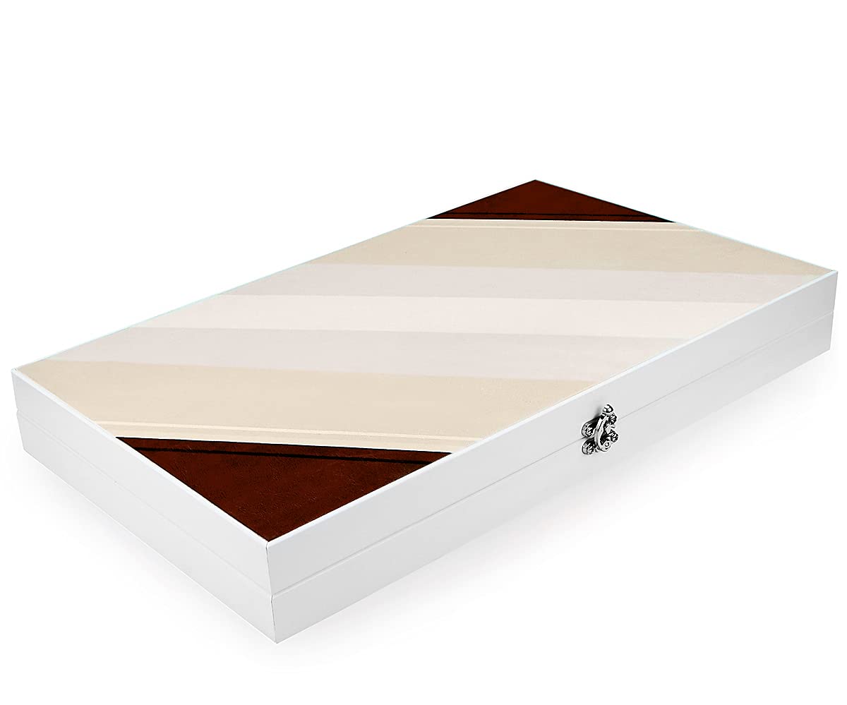 Luxus Designer Backgammon Tavla XXL Gesellschaftsspiele Trend Brown