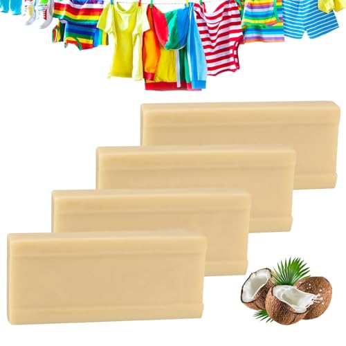 4Pcs/200g Powerful Laundry Soap Bar for Clothing Shoes Carpet Stain Removing Cleaning,Long Lasting Fragrance Underwear Cleaning Soap Bar for Stains