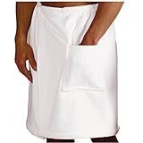 Men's Long 30' Terry Bath Shower Wrap 100% Cotton - Hunter Green
