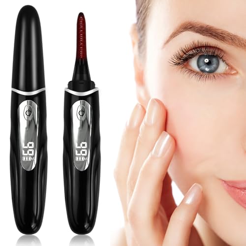 Focenat Rizador Pestañas, Rizador Pestañas Electrico, Heated Eyelash Curler, Control Preciso de Temperatura, Calentamiento Rápido, Potencia Inteligente Off, Uso Rápido y Sencillo