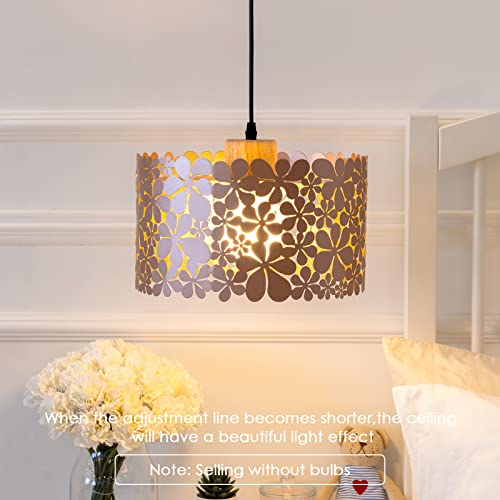 Mingld.lamp Modern Pendant Light 1-Light Metal Pendant Lighting Contemporary Hanging Light Fixture 11.82'' Adjustable Lamp Shade For Kitchen Island Dining Room Girls Room Bedroom, E26 Base, Rose Gold #TOP6