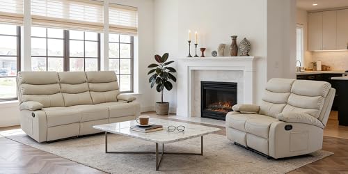 GNMLP2020 Reclining Couch Sofa Set Leather Recliner Couch Sofa and