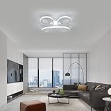SENQIU Modern LED Ceiling Light, 30W Creative Ceiling Lamp Fixture with Flower Design, 6500K Cool White Semi Flush Ceiling Lighting for Bedroom, Living Room, Dining Room, Kitchen, Corridor, Balcony - Image 8