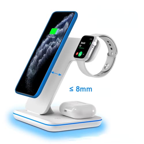 Carregador Sem Fio, Qualquer Warphone 3 Em 1 Suporte De Carregamento Sem Fio Para Airpods Mais IPhon