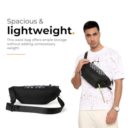 Image of Tressential Waist Bag for Men Women | Cross Body Fanny Pack Sling Bag for Hiking, Travel, Camping, Outdoor Sports, Cycling | Money Belt with Adjustable Strap (Black)