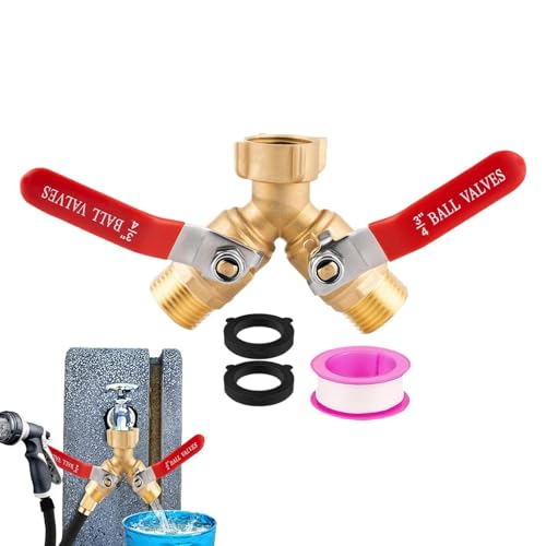 Robinet d'eau en Y pour optimiser le débit et arroser la pelouse sans débrancher - 2