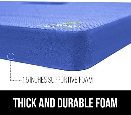 Senua Thick Kneeling Pads, Knee Pad Cushion for Gardening, Yard Work, Yoga, Exercise, Bath Tub Floor Kneeler with Baby, Comfortable Garden Foam Mats to Kneel On, 17.5 x 11 x 1.5 (Blue)