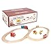 Wooden Train Track 52 Piece Set-18 Feet Of Track Expansion - 5 Distinct Pieces - 100% Compatible with All Major Brands Including Thomas Wooden Railway System: Screen Free Christmas Gift For Toddlers