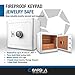 Barska White Keypad Jewelry Safe – Fireproof for 30 Minutes at 1400°F, Steel Construction, 2 PIN Code Memory, LED Light, 2 Drawers, Glass Shelf, Anti-Pry Hinges, Backup Keys and Batteries Included