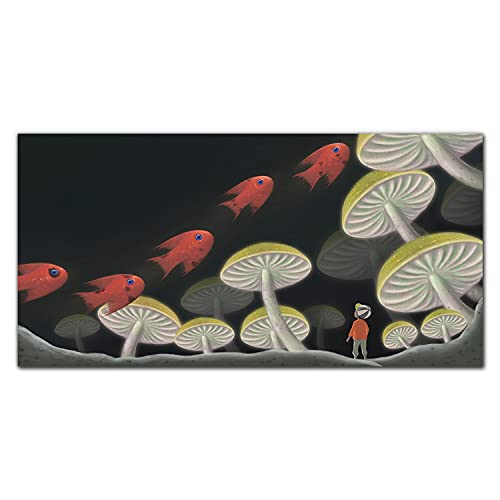 Coloray Image Sur Toile Photo 100x50cm Impression Image D'intérieur Décoration Murale Tableau - Fantasy poisson surréaliste