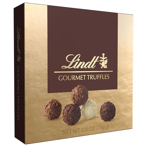 Lindt Gourmet Chocolate Truffles Gift Box, Assorted Chocolates, 2.8 oz