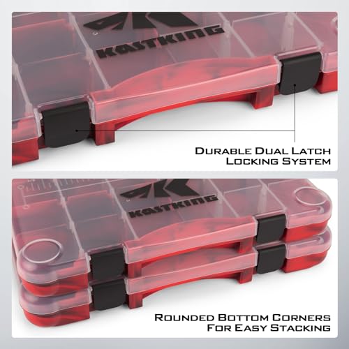 Image of KastKing Tackle Boxes, Plastic Box, Plastic Storage Organizer Box with Removable Dividers - Fishing Tackle Storage - Box Organizer - 2 Packs /4 Packs Tackle Trays - Parts Box