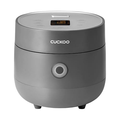CUCKOO Micom Rice Cooker 3-Cup Uncooked / 6-Cup Cooked with Nonstick Inner Pot, Small Rice Maker with 8 Menu Options, Fuzzy Logic Technology, Auto Clean, Quick Rice Mode, Gray (CR-0375FG)