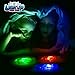 PICK A TOY Light Up Ninja Flyers Set, 3 LED Electronic Stars, Heavy Duty Rubber Throwing Discs, Fun and Interactive Kids Toys for Tossing, Games, and Play, 3 Colors, Includes Gift Box