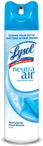 NEUTRA AIR from the Makers of LYSOL Lysol Neutra Sanitizing Spray Air Freshener, Aerosol, Revitalizing Fresh Breeze, 10 Ounce, Clear