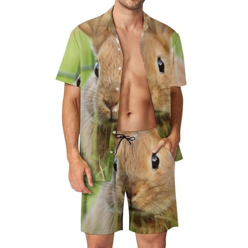 Chemise Hawaïenne Lapin des Prés ensemble short idéal pour vos soirées barbecue et plage d'été