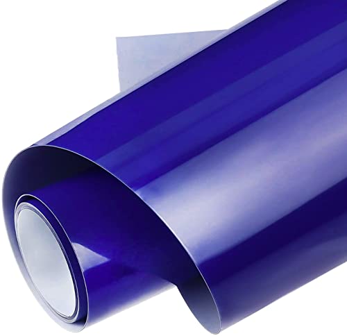 CAREGY 12In×3ft Iron on Vinyl for T-Shirt Heat Transfer Vinyl Roll HTV (Blue)