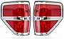 Pickup Truck Rear Tail Light Assembly Passenger and Driver Side Compatible with 2009-2014 Ford F-150 Replaces BL3Z13404B, BL3Z13405B, BL3Z13405AB, BL3Z13404AB (Sliver)
