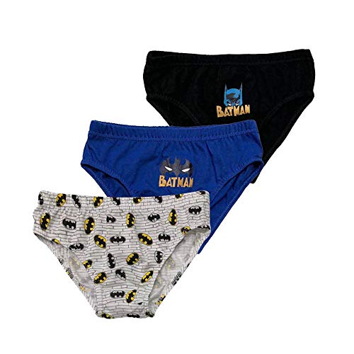 Batman 4109 Lot de 3 culottes officielles pour enfant - Multicolore - 6-7 ans