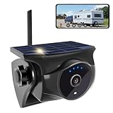 STONVUE 1080P Solar Wireless Backup Camera - Magnetic Hitch Rear Front Camera with Night Vision, 365-Day Standby, Waterproof, Rechargeable Battery for Horse Trailer RV Truck Car for Phone Pad Android