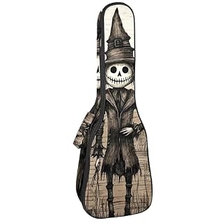 Waterproof Oxford Cloth Ukulele Bag Fairy with Bird and Flower Durable & Stylish Ukulele Case with Storage Halloween Pattern Print - Les Beatles, Paul McCartney, John Lennon, RIngo Starr, George Harrison