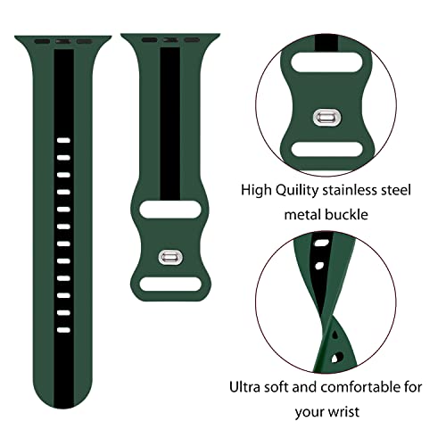 Image of GRIPP Tutone Soft Silicone Watch Strap for 44mm /45mm /46mm /49mm, Watch Series 11 /10 /9 /8 /7 /6 /5 /4, SE 3 /2 /1, Ultra 3 /2 /1, Durable, Flexible, Lightweight, Adjustable (Watch Not Included)
