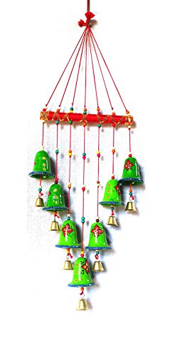 PPH Handcrafted Hand Painted Design Wind Chime Home Decor for Office,Temple,Hanging Decorat ive Wall/Door/Window