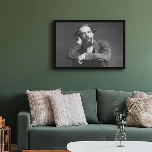Impression sur toile Charles Dickens décoration murale 30x45 cm